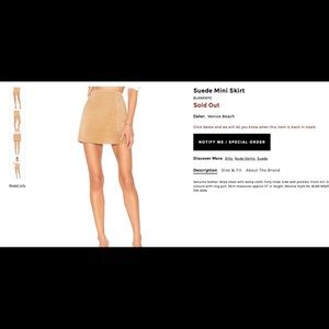 Suede mini skirt